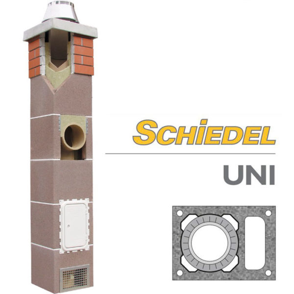 Schiedel UNI готовый комплект одноходового дымохода с вентиляцией