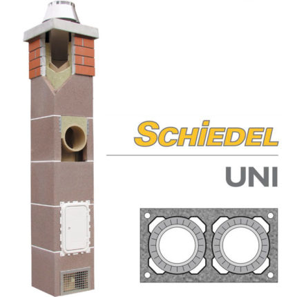 Schiedel UNI готовый комплект двухходового дымохода без вентиляции Ø200/200 мм