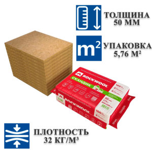 ROCKWOOL Скандик толщина 50 мм