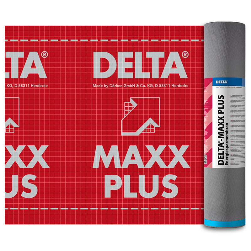 Энергосберегающая диффузионная мембрана DELTA-MAXX PLUS с самоклеящейся лентой для гидроизоляции кровли