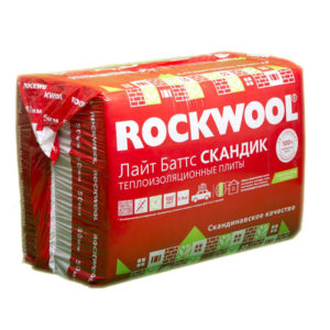 ROCKWOOL Лайт Баттс Скандик толщина 50 мм базальтовый утеплитель