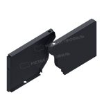 QUADRO FREEZE заглушка желоба Ø120х86 мм RAL7024