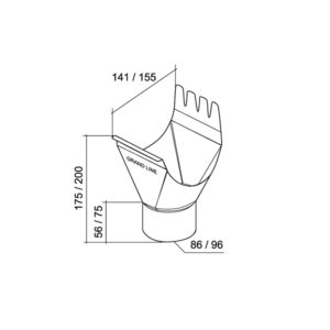 Grand Line воронка желоба Ø125/90 мм