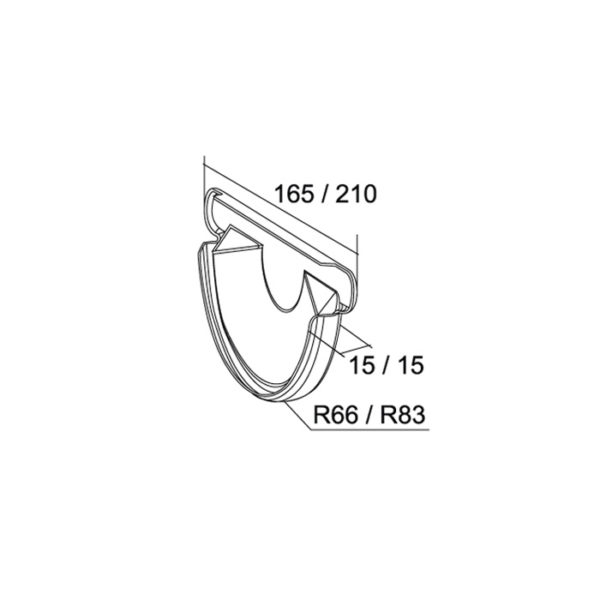 Grand Line заглушка желоба Ø125/90 мм