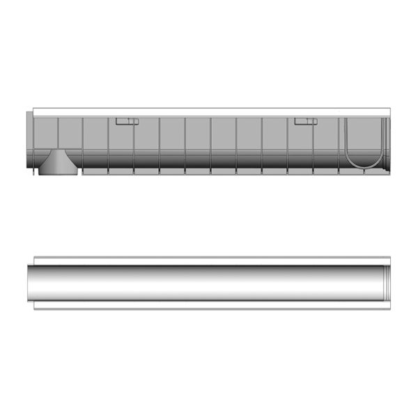 Лоток Gidrolica Standart Plus DN100 пластиковый (усиленный) H185