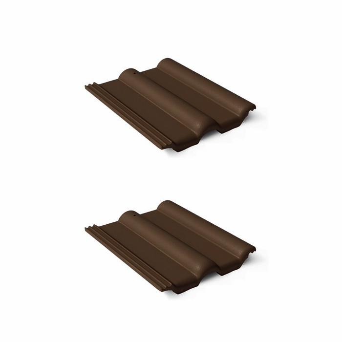 Braas цементно-песчаная черепица рядовая Франкфурт темно-коричневый