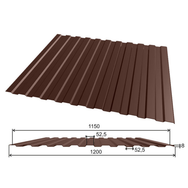 Профнастил C-8 х 1150-A,B