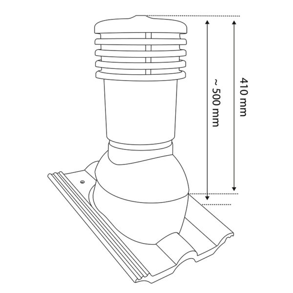 Вентиляционный выход 125/110 Eurovent Warm