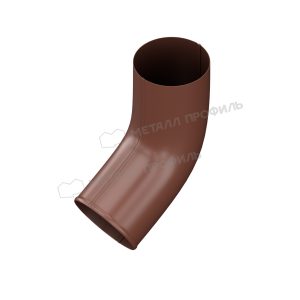 Колено сливное GS lite Ø125/90 мм RAL8017 шоколад