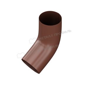 Колено трубы 60º GS lite Ø125/90 мм RAL8017 шоколад