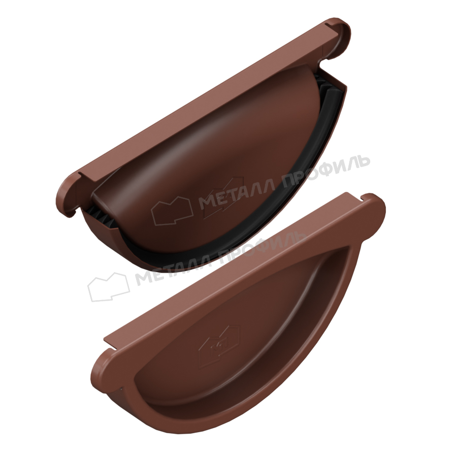 Заглушка желоба GS lite Ø125/90 мм RAL8017 шоколад