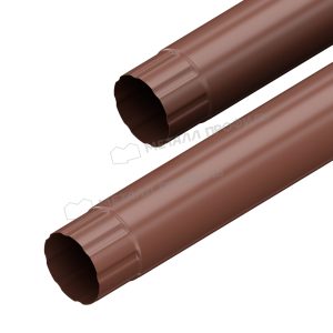 Труба соединительная 1 метр GS lite Ø125/90 мм RAL8017 шоколад