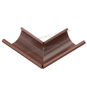 Угол желоба наружный 90º GS lite Ø125/90 мм RAL8017 шоколад