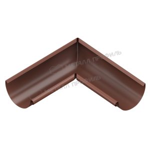Угол желоба внутренний 90º GS lite Ø125/90 мм RAL8017 шоколад