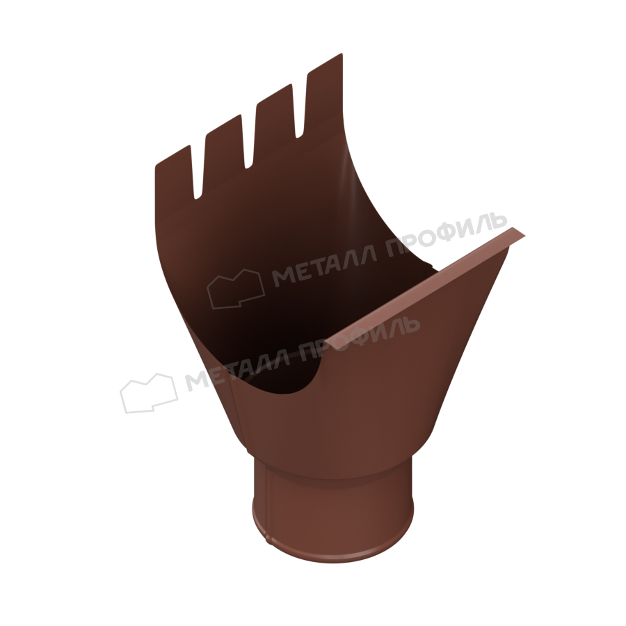 Воронка выпускная GS lite Ø125/90 мм RAL8017 шоколад