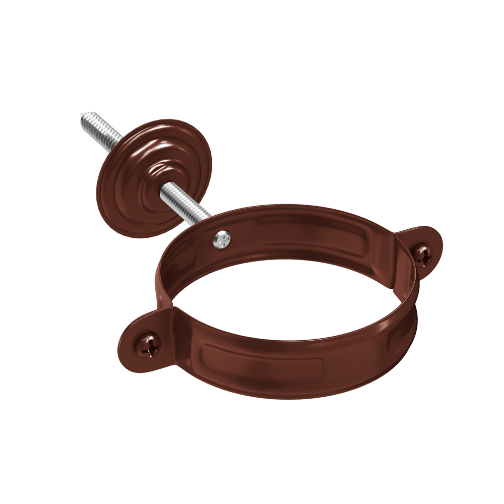 Aquasystem хомут трубы Ø125/90 мм Polyester RAL8017 коричневый