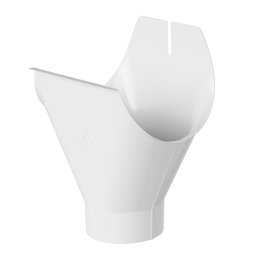 Aquasystem воронка желоба Ø125/90 мм Polyester RR20 мраморно-белый