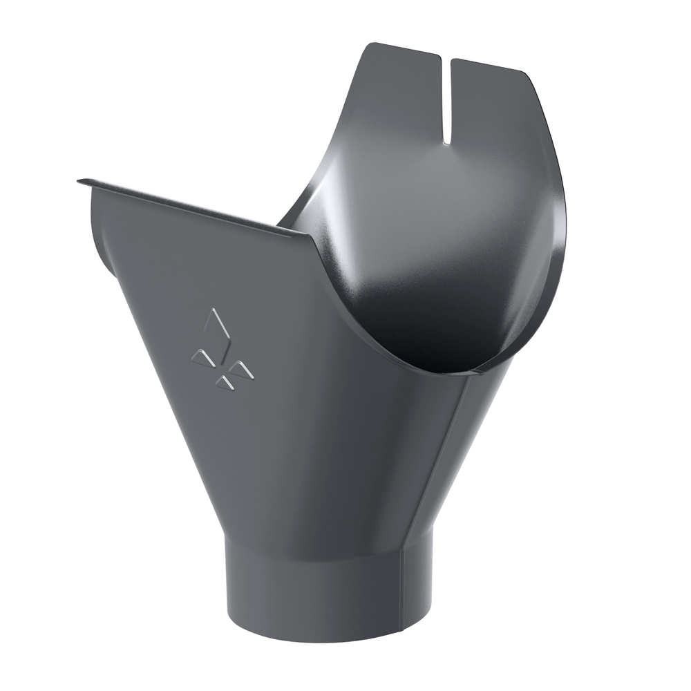 Aquasystem воронка желоба Ø125/90 мм Polyester RAL7024 темно-серый