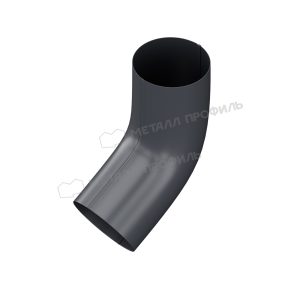 Колено трубы 60º GS lite Ø125/90 мм RAL7024 серый
