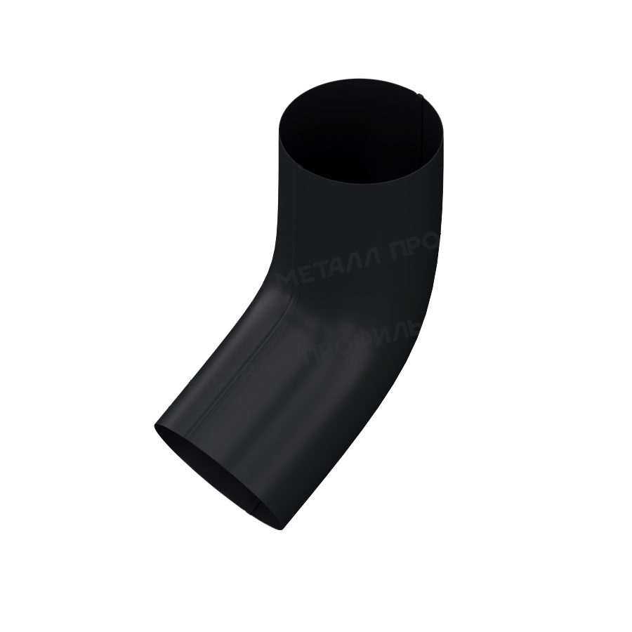 Колено трубы 60º GS lite Ø125/90 мм RAL9005 черный