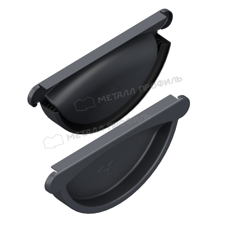 Заглушка желоба GS lite Ø125/90 мм RAL7024 серый