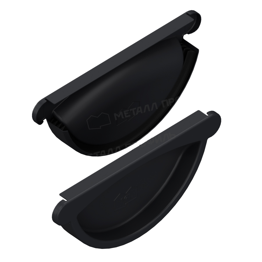 Заглушка желоба GS lite Ø125/90 мм RAL9005 черный