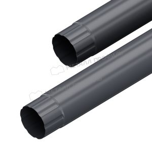 Труба соединительная 1 метр GS lite Ø125/90 мм RAL7024 серый