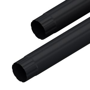 Труба соединительная 1 метр GS lite Ø125/90 мм RAL9005 черный