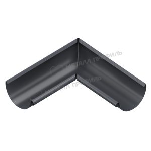 Угол желоба внутренний 90º GS lite Ø125/90 мм RAL7024 серый