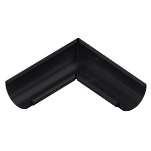 Угол желоба внутренний 90º GS lite Ø125/90 мм RAL9005 черный