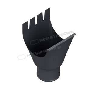 Воронка выпускная GS lite Ø125/90 мм RAL7024 серый