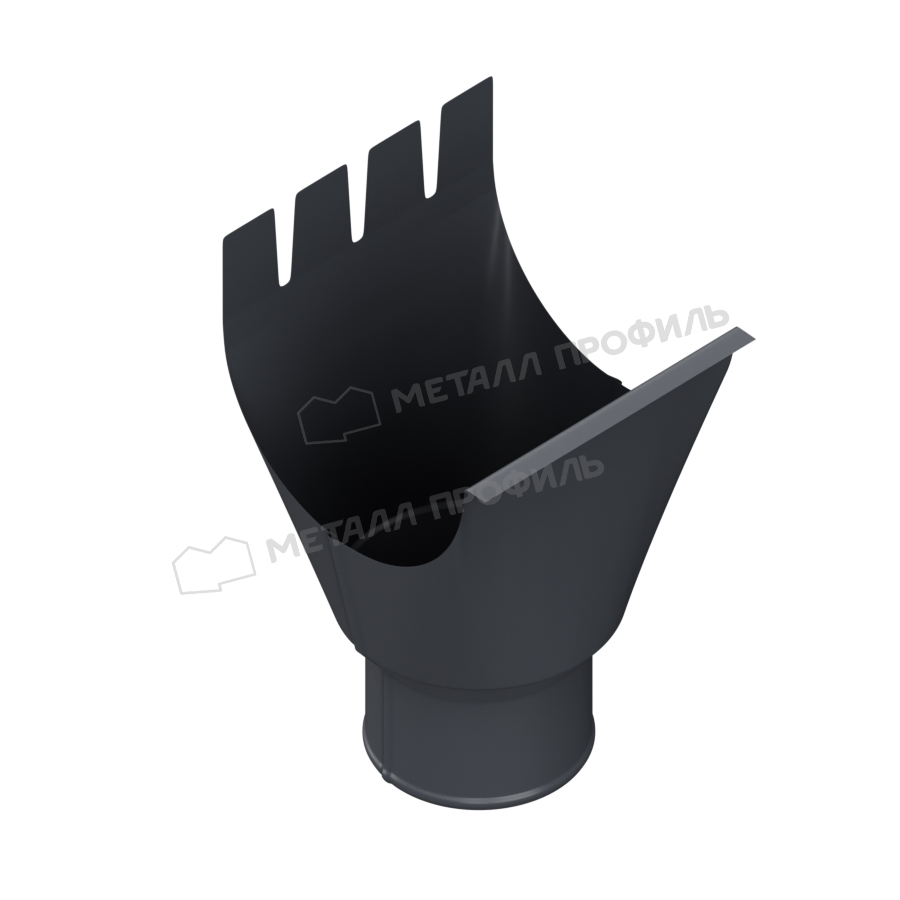 Воронка выпускная GS lite Ø125/90 мм RAL7024 серый