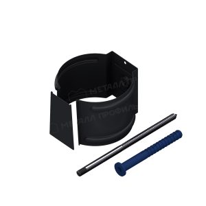 Держатель трубы (на кирпич) GS lite Ø125/90 мм RAL9005 черный