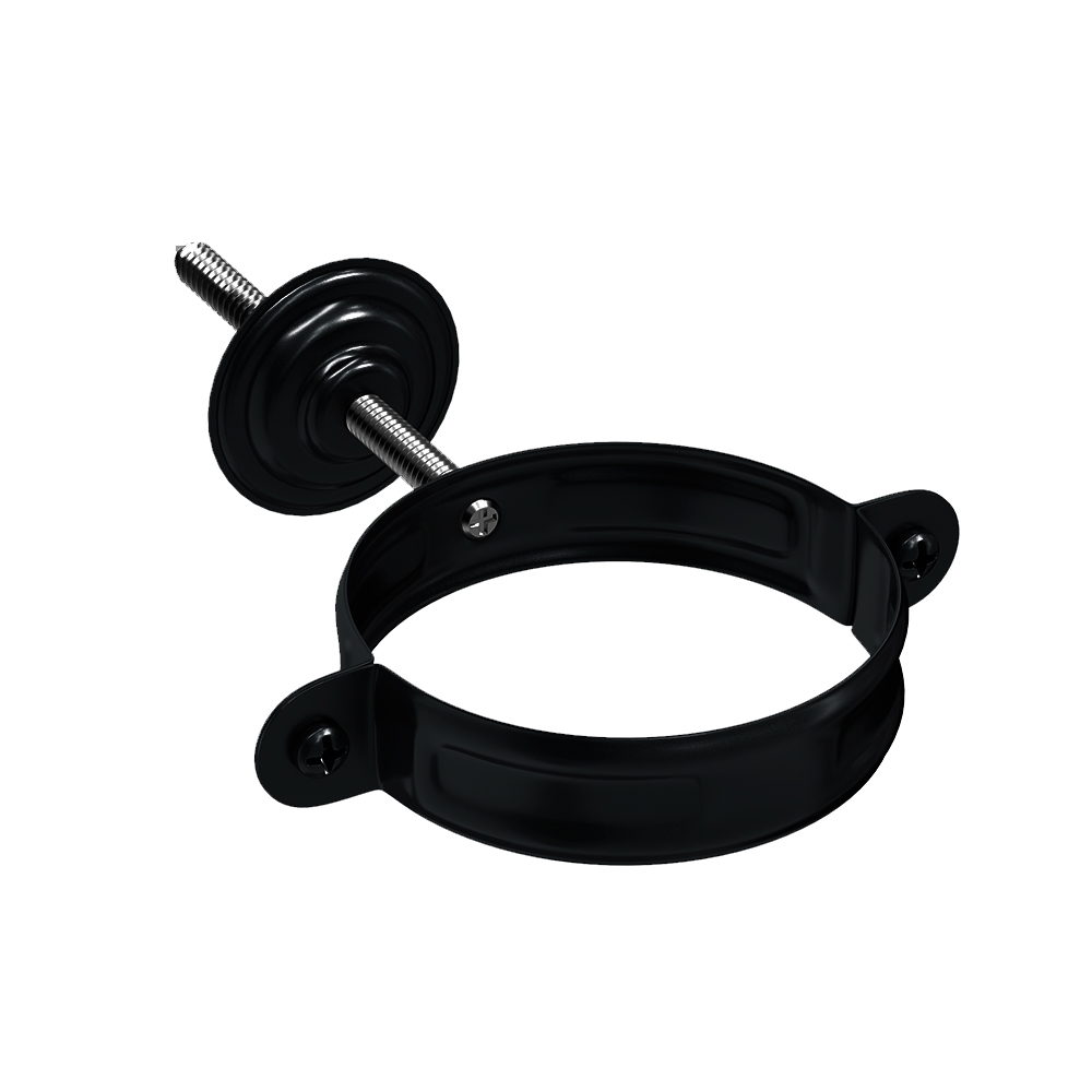 Aquasystem хомут трубы Ø125/90 мм Polyester RAL9005 черный