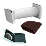 Vilpe WIVE 100 улучшенный приточный клапан с термостатом и шоколадным ветрозащитным козырьком