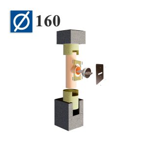 Комплект шибера УНИВЕРСАЛ 0,66 м Ø160 мм