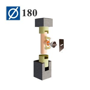 Комплект шибера УНИВЕРСАЛ 0,66 м Ø180 мм