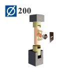 Комплект шибера УНИВЕРСАЛ 0,66 м Ø200 мм