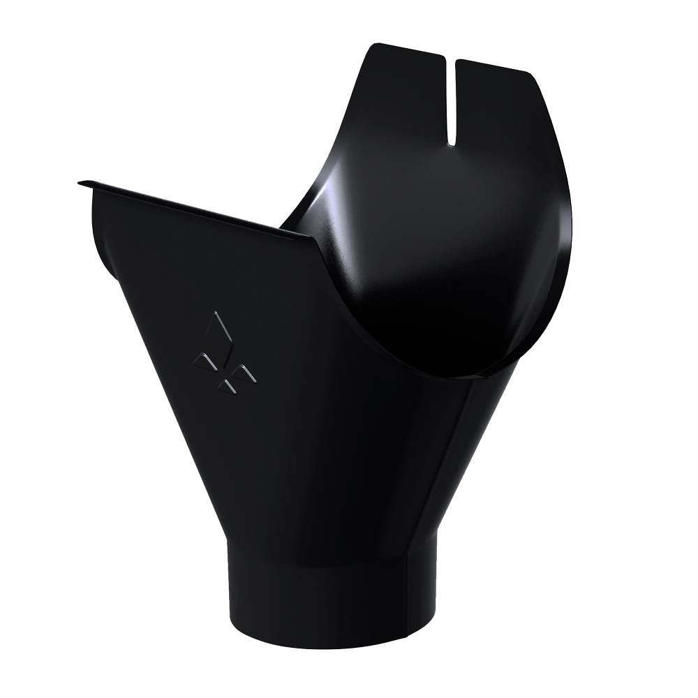 Aquasystem воронка желоба Ø125/90 мм Polyester RAL9005 черный